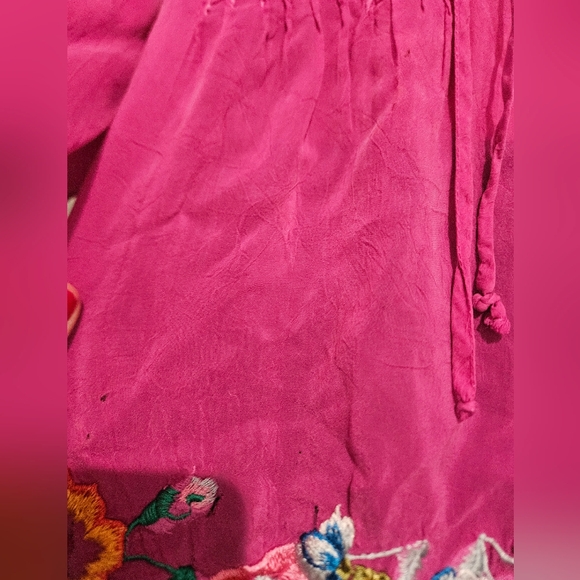 JOHNNY WAS Embroidered cupro rayon Boho Top.Project / Repurpose Piece. - Picture 16 of 16